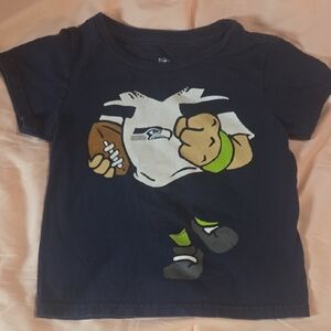 NFL Kids Short Sleeve Tee - Navy with Mascot Graphic